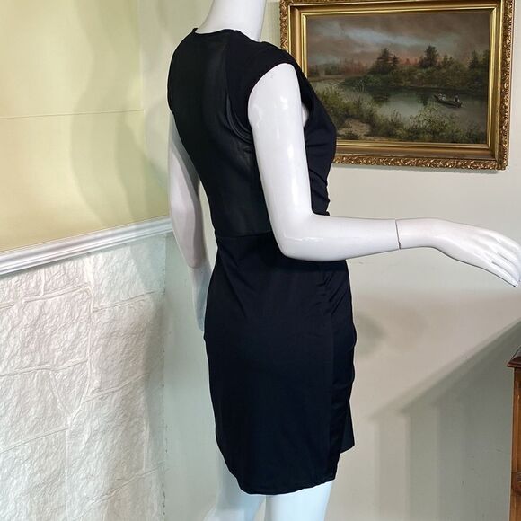 NWT Dex LBD Black Pleated Rushed Dress - Picture 4 of 16